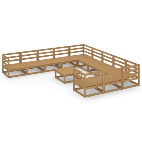 vidaXL Hagesofagruppe 12 deler heltre furu