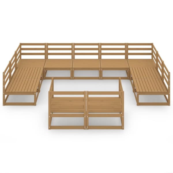 vidaXL Hagesofagruppe 11 deler heltre furu