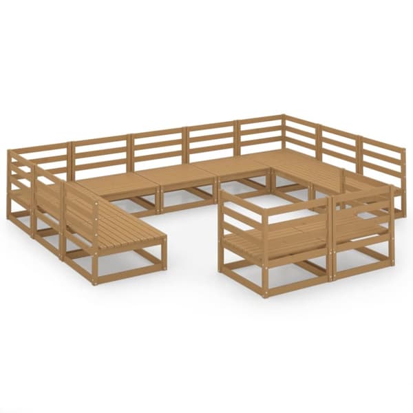 vidaXL Hagesofagruppe 11 deler heltre furu