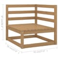 Miniatyrbilde 6 av 7: vidaXL Hagesofagruppe 10 deler heltre furu