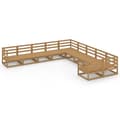 Miniatyrbilde 2 av 7: vidaXL Hagesofagruppe 10 deler heltre furu