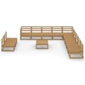 Miniatyrbilde 3 av 11: vidaXL Hagesofagruppe 12 deler honningbrun heltre furu