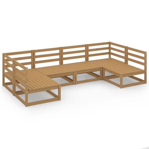 vidaXL Hagesofagruppe 6 deler heltre furu