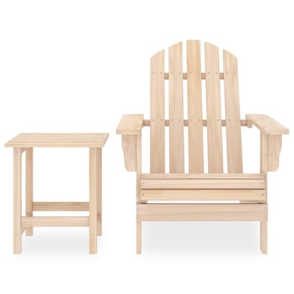 vidaXL Adirondack-havestol med bord massivt grantræ