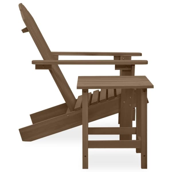 vidaXL Adirondack hagestol med bord heltre gran brun
