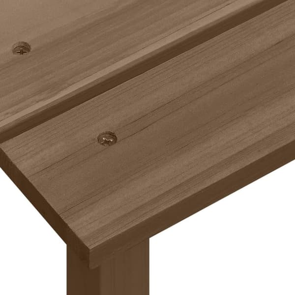 vidaXL Adirondack hagestol med bord heltre gran brun