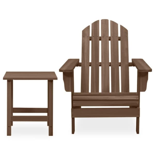 vidaXL Adirondack hagestol med bord heltre gran brun
