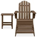Miniatyrbilde 2 av 10: vidaXL Adirondack hagestol med ottoman og bord heltre gran brun