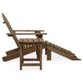 Pikkukuva 3 / 10: vidaXL Adirondack-puutarhatuoli rahi ja pöytä täysi kuusi ruskea