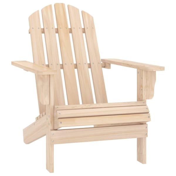 vidaXL Adirondackstol med bord massivt granträ