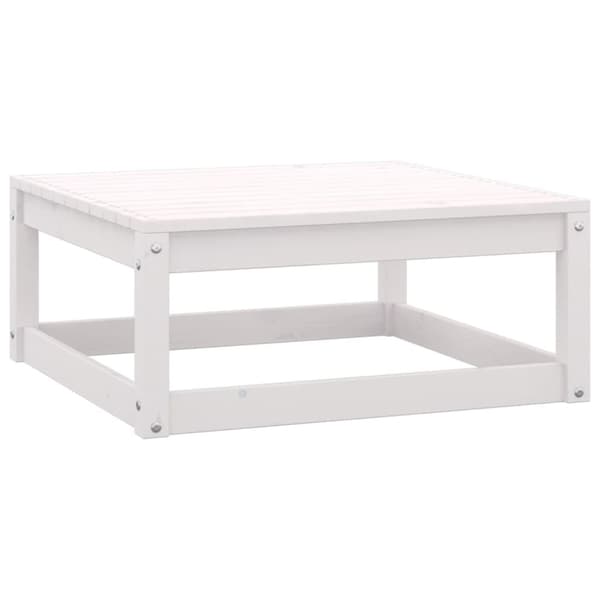 vidaXL Hagesofagruppe 9 deler hvit heltre furu