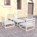 Miniatyrbild 1 av 9: vidaXL Loungegrupp för trädgården 5 delar vit massiv furu