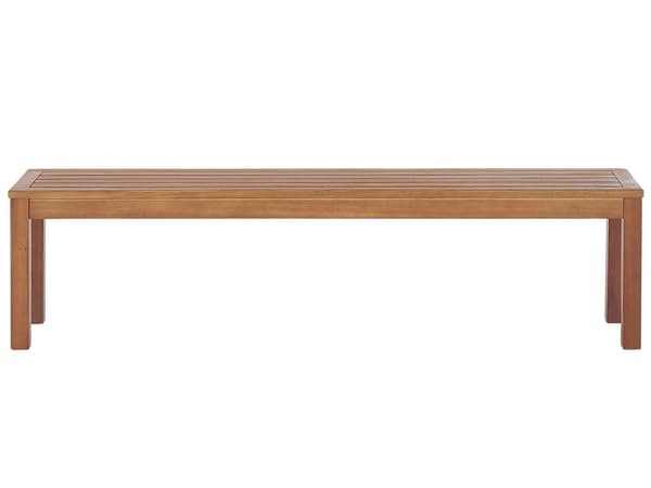 Havemøbelsæt Lyst Eukalyptus Træ Olieret 190 x 105 cm 6 Personers Dekorativ Udendørs Havebord og Havebænke Rustikt Design til Terrasse og Have