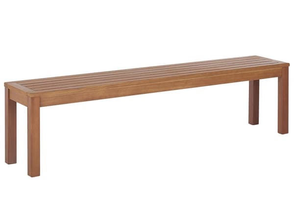 Havemøbelsæt Lyst Eukalyptus Træ Olieret 190 x 105 cm 6 Personers Dekorativ Udendørs Havebord og Havebænke Rustikt Design til Terrasse og Have