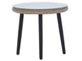 Miniatyrbild 9 av 11: Balkongset Beige Konstrotting Kuddar Soffbord och 2 Stolar Modern Utomhus