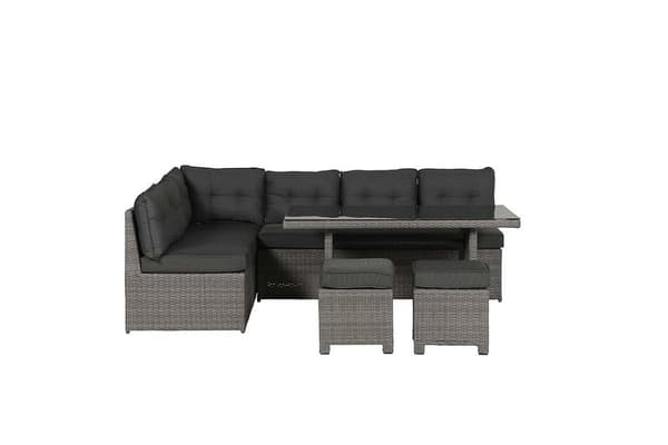 Coral Loungegruppe 5 Deler Grå