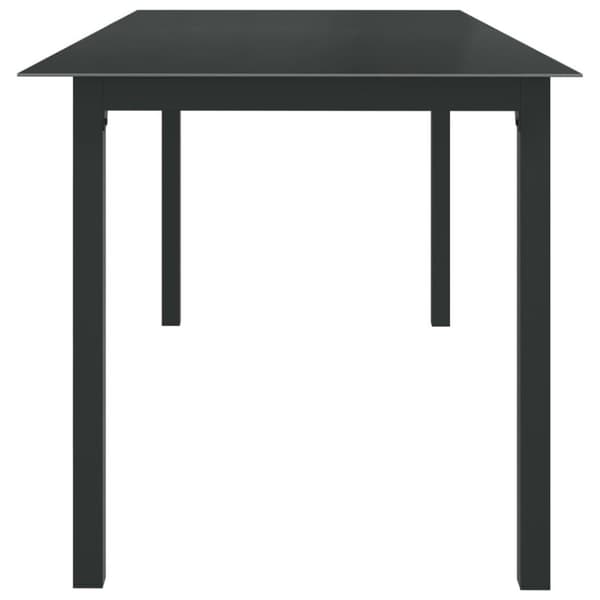 vidaXL Matgrupp för trädgården 9 delar aluminium antracit