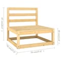 Miniatyrbilde 7 av 9: vidaXL Hagesofagruppe med puter 10 deler heltre furu