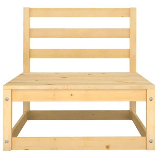 vidaXL Hagesofagruppe med puter 6 deler heltre furu
