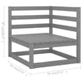Miniatyrbilde 8 av 11: vidaXL Hagesofagruppe med puter 5 deler heltre furu