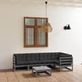 Miniatyrbilde 1 av 11: vidaXL Hagesofagruppe med puter 6 deler heltre furu