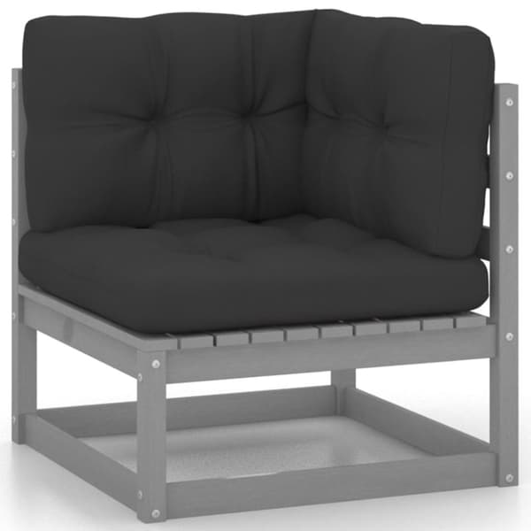 vidaXL Hagesofagruppe med puter 10 deler heltre furu