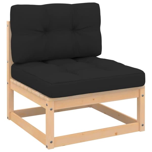 vidaXL Hagesofagruppe med puter 7 deler heltre furu