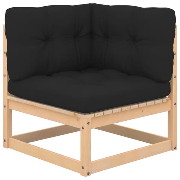 vidaXL Hagesofagruppe med puter 7 deler heltre furu