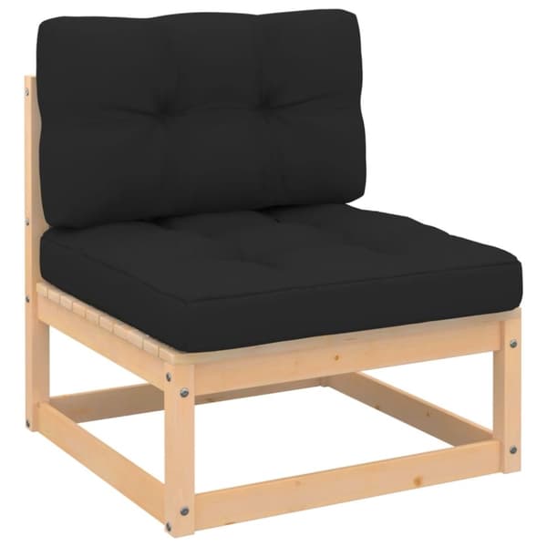 vidaXL Hagesofagruppe med puter 7 deler heltre furu