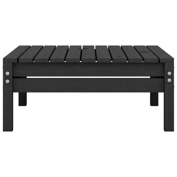 vidaXL Hagesofagruppe 5 deler svart heltre furu