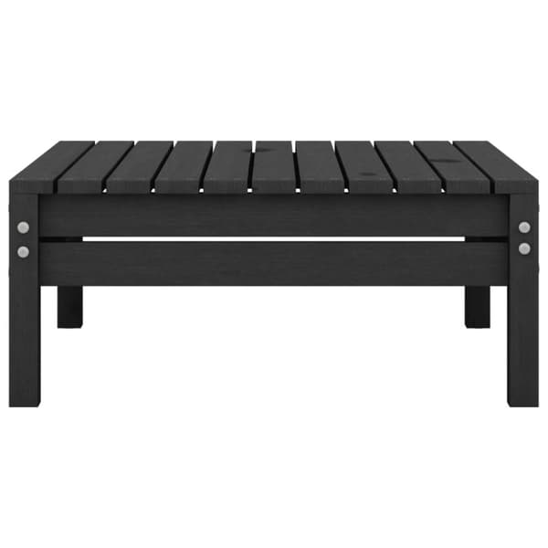 vidaXL Hagesofagruppe 9 deler svart heltre furu