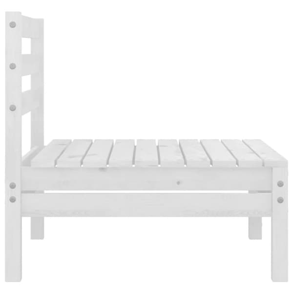 vidaXL Hagesofagruppe 8 deler hvit heltre furu