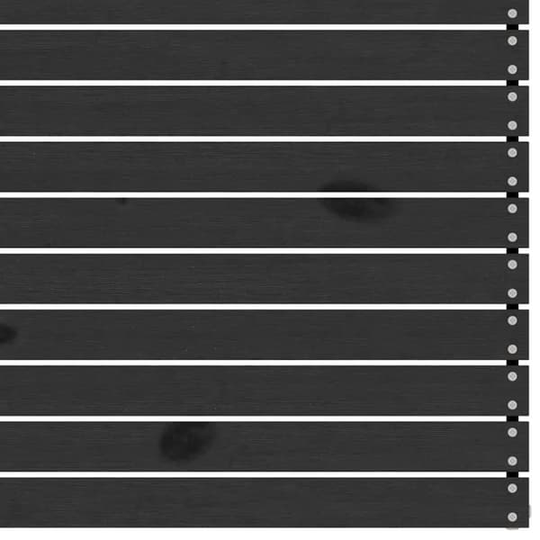 vidaXL midterdele til havesofaer 4 stk. massivt fyrretræ sort