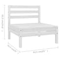 Miniatyrbilde 6 av 6: vidaXL Hagesofagruppe 7 deler hvit heltre furu