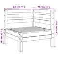 Miniatyrbillede 5 af 6: vidaXL hjørnemodul til havesofa massivt fyrretræ