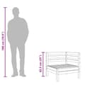 Miniatyrbillede 6 af 6: vidaXL hjørnemodul til havesofa massivt fyrretræ