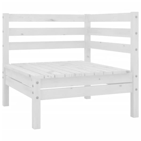 vidaXL Hagesofagruppe 8 deler heltre furu hvit