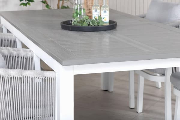 Albany Udvideligt Spisebordssæt 224cm + 6 Virya Stole Brun/H