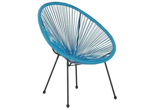 Balkongset Turkos Konstrotting Bord och 2 Stolar 3 Delar Modern