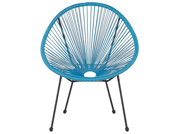 Balkongset Turkos Konstrotting Bord och 2 Stolar 3 Delar Modern