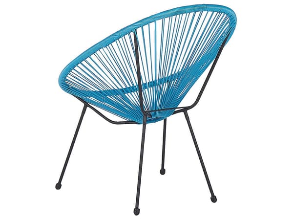 Balkongset Turkos Konstrotting Bord och 2 Stolar 3 Delar Modern
