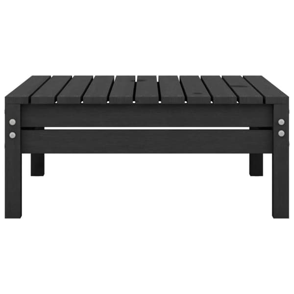vidaXL Hagesofagruppe 6 deler svart heltre furu