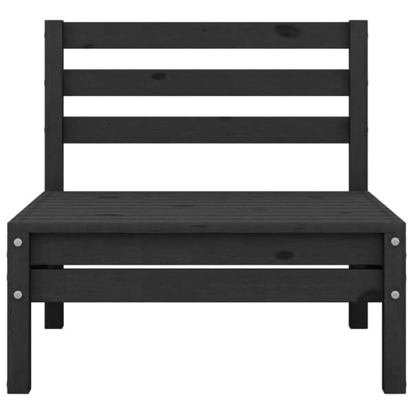 vidaXL Hagesofagruppe 4 deler heltre furu svart