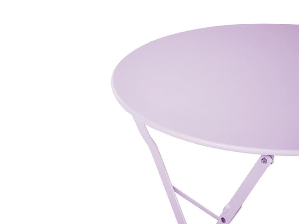 Bistrosetti violetti teräs maalattu 2 tuolia puutarhapöytä kokoontaitettava moderni boho