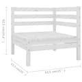Miniatyrbilde 7 av 8: vidaXL Hagesofagruppe 7 deler heltre furu hvit