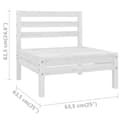 Miniatyrbilde 10 av 10: vidaXL Hagesofagruppe 3 deler hvit heltre furu