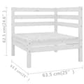 Miniatyrbilde 6 av 8: vidaXL Hagesofagruppe 10 deler hvit heltre furu
