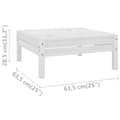 Miniatyrbilde 11 av 11: vidaXL Hagesofagruppe 3 deler heltre furu hvit