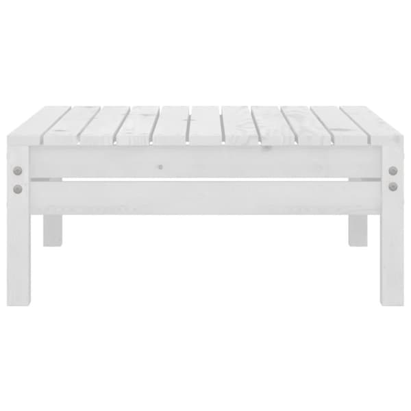 vidaXL Hagesofagruppe 7 deler hvit heltre furu