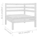 Miniatyrbilde 11 av 11: vidaXL Hagesofagruppe 7 deler hvit heltre furu